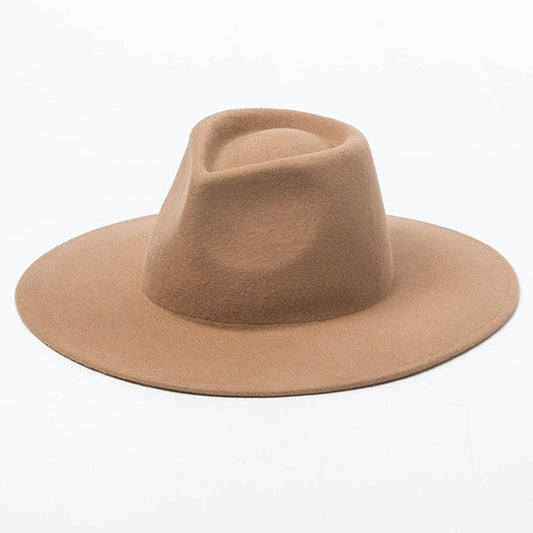 Wide brim fedora hat