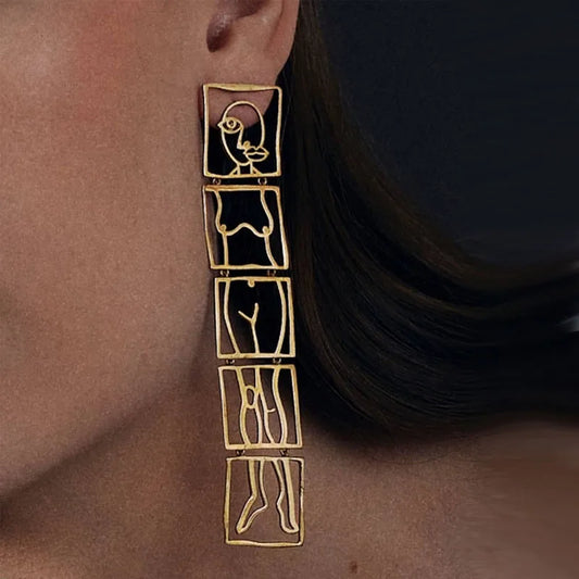 Abstract Drop Earrings