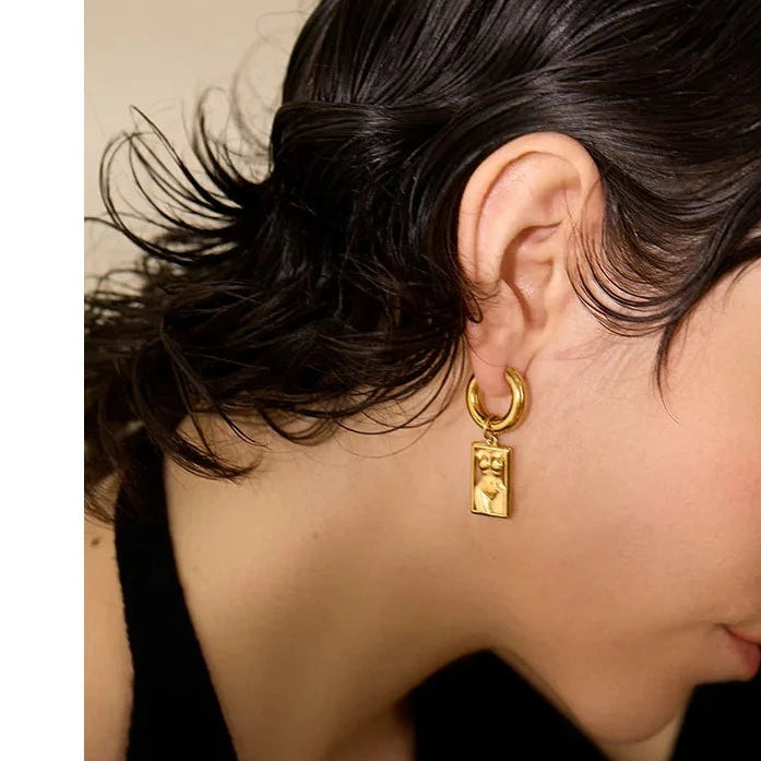 Body Drop Hoop Earrings