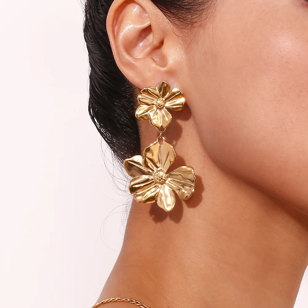 Flower Drop Earrings