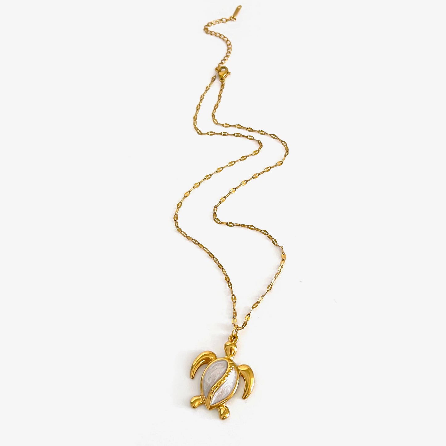 18K Gold Turtle Necklace