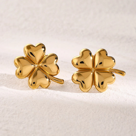 18K Gold Plated Four Leaf Clove