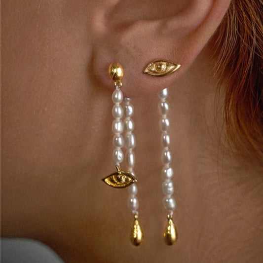 Asymmetrical Pearl Earrings