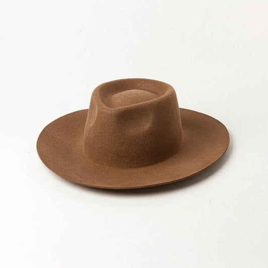 Brown fedora hat 