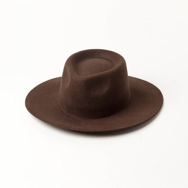Chocolate Brown Fedora Hat 