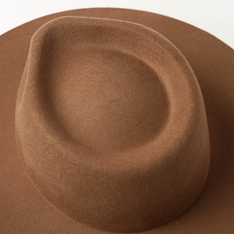 Brown fedora hat 