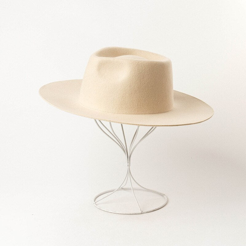 Ivory Fedora Hat 